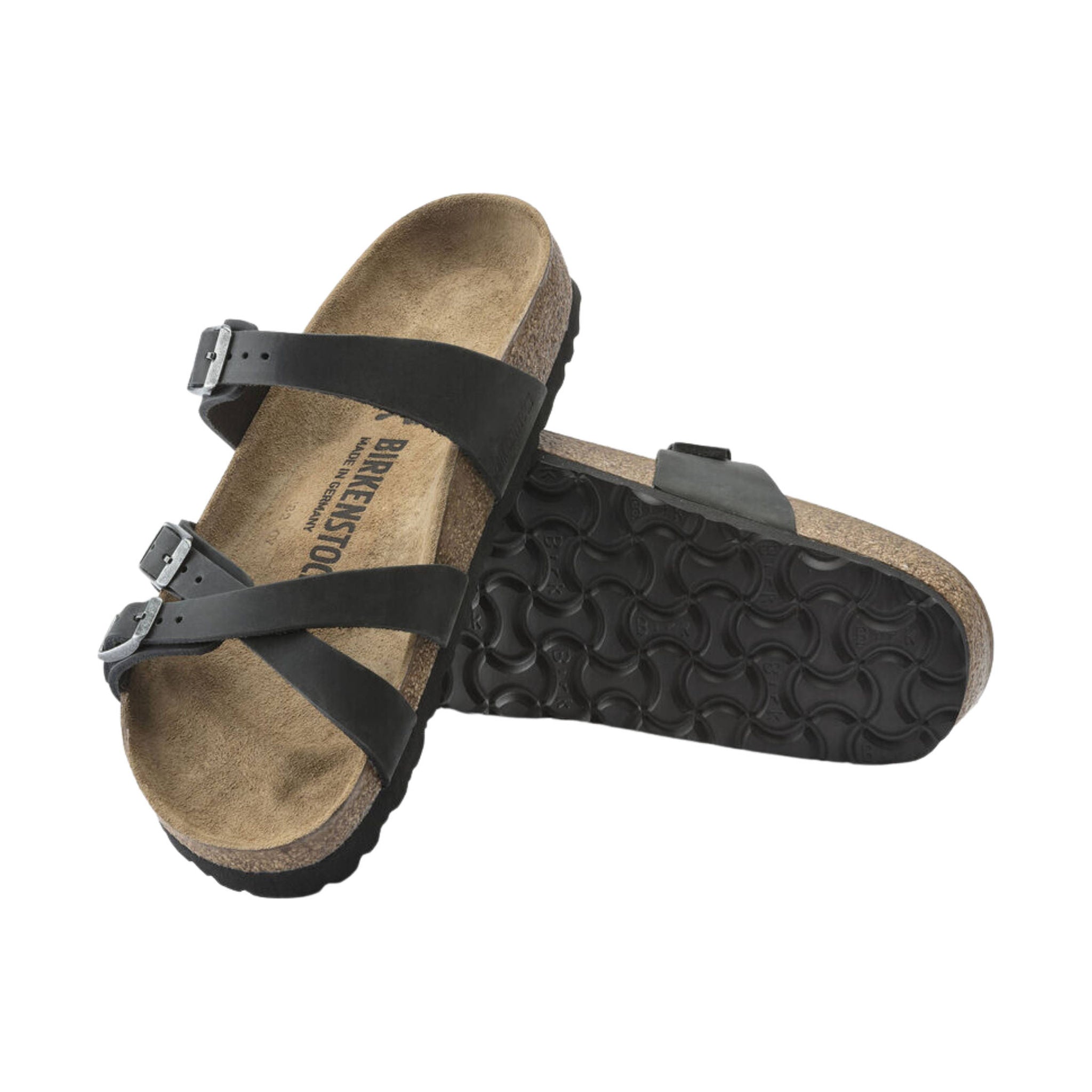 Birkenstock Franca Sandal - Oiled Leather Black – Lenny's Shoe
