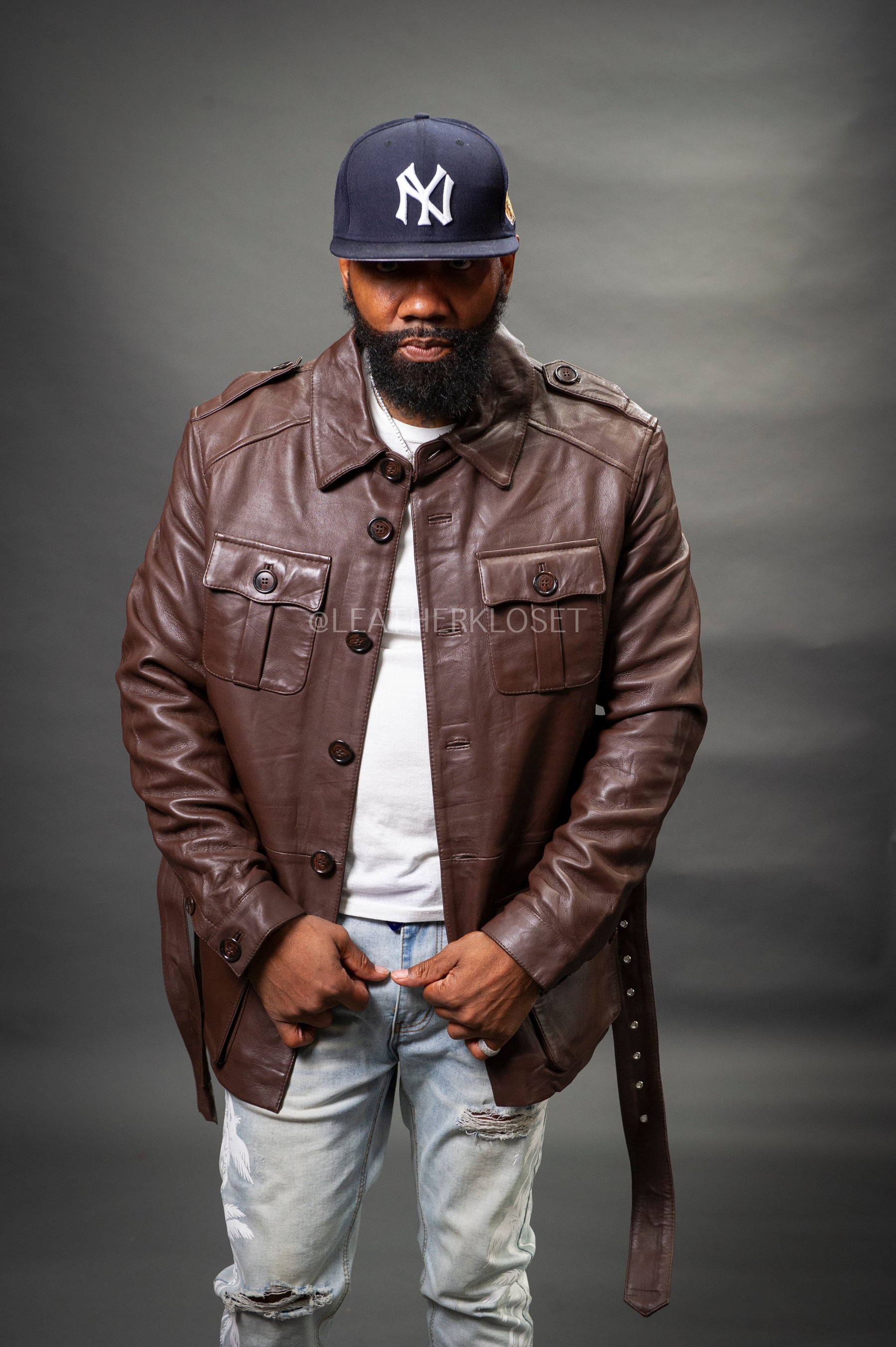 Men's Lazar Leather Jacket [Chocolate] – LeatherKloset