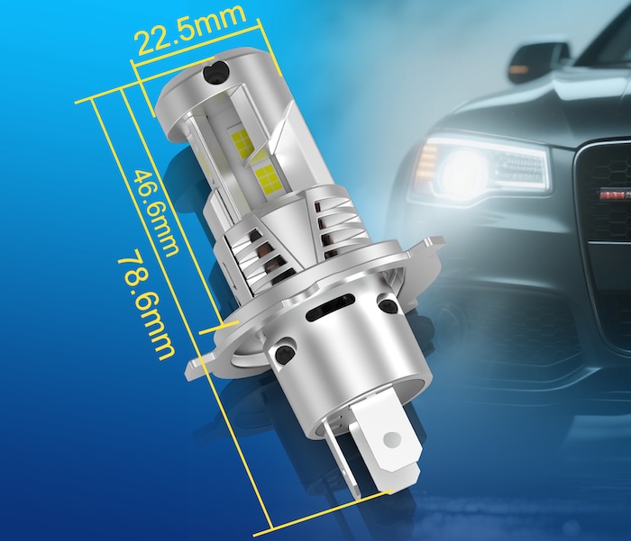 三面発光] LEDヘッドライト H4／H19兼用／3570 C.S.P／15000lm