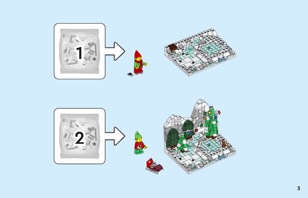 LEGO Instructions for set 40564 Winter Elves Scene, Seasonal