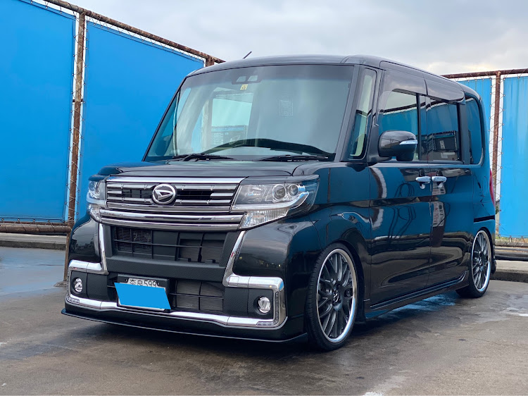 タントカスタムの洗車・キャンバープレート3度に関するカスタム事例