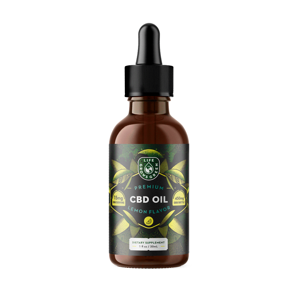 Premium CBD Oil/Tincture (1 oz.) - Lemon | Life Grows Green - Life
