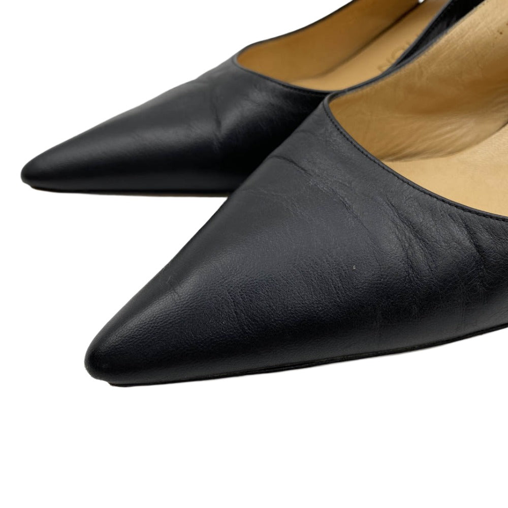 LOUIS VUITTON ルイ・ヴィトン レザー パンプス バック ストラップ