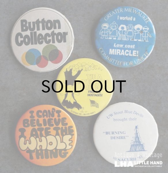 ENGLAND & U.S.A. antique BADGES 5pcs イギリス&アメリカアンティーク