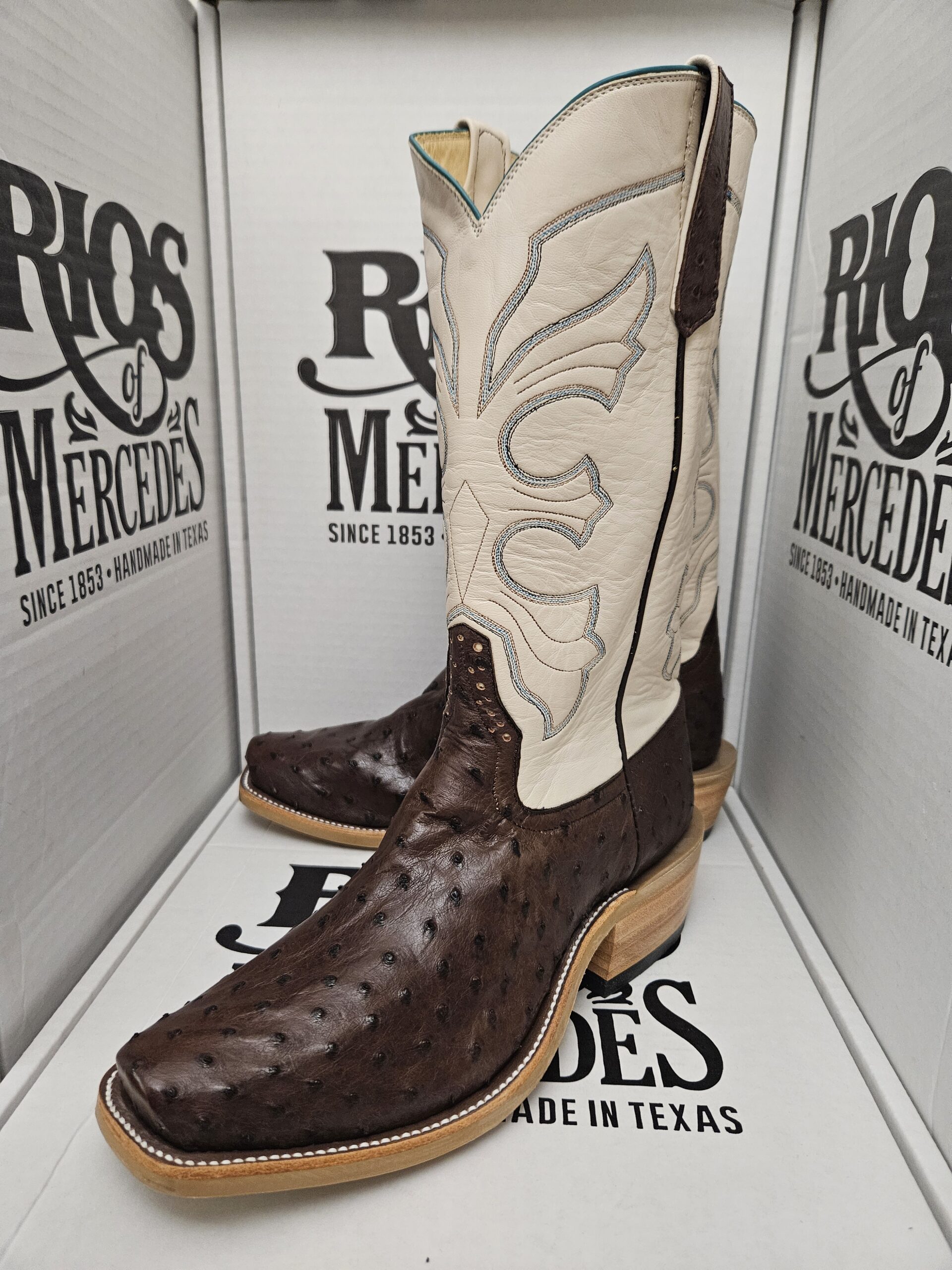 Rios of Mercedes Cafe Americano FQ Ostrich 120973 - Little Joe's Boots