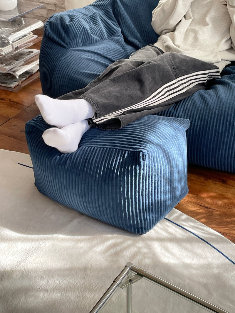 LOOSY ビーズオットマン Navy｜スツール おしゃれ 一人暮らし 二人