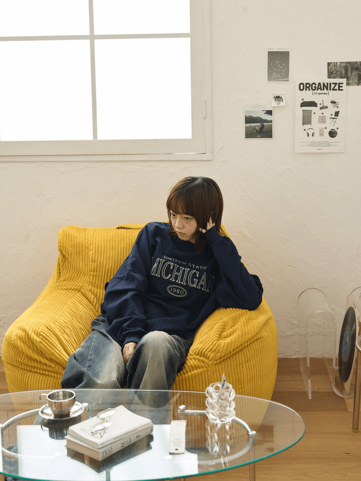 LOOSY 1人掛けビーズソファ Mustard｜1人用ソファ おしゃれ 一人暮らし