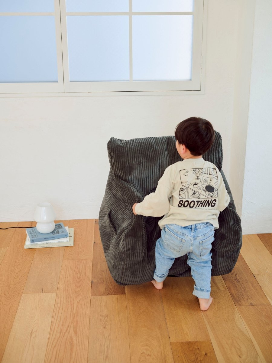 LOOSY 1人掛けビーズソファ ミニ Charcoal｜1人用ソファ おしゃれ