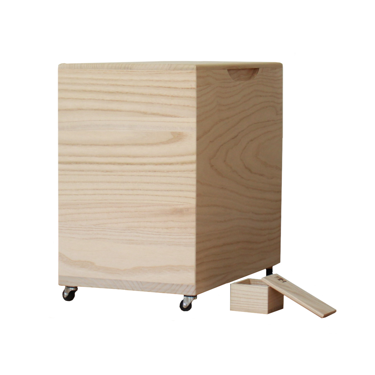 米びつ 30kg 桐の米びつ 無地 キャスター付き 一合升 すり切り棒付き