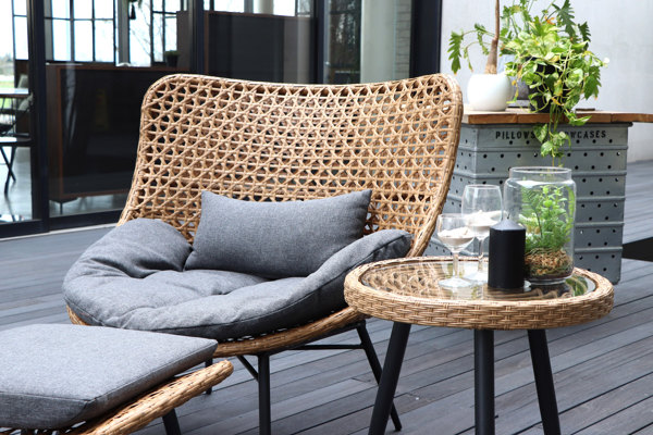 ヴィンテージ 籐家具 ラタン 丸テーブル サイドテーブル カフェ