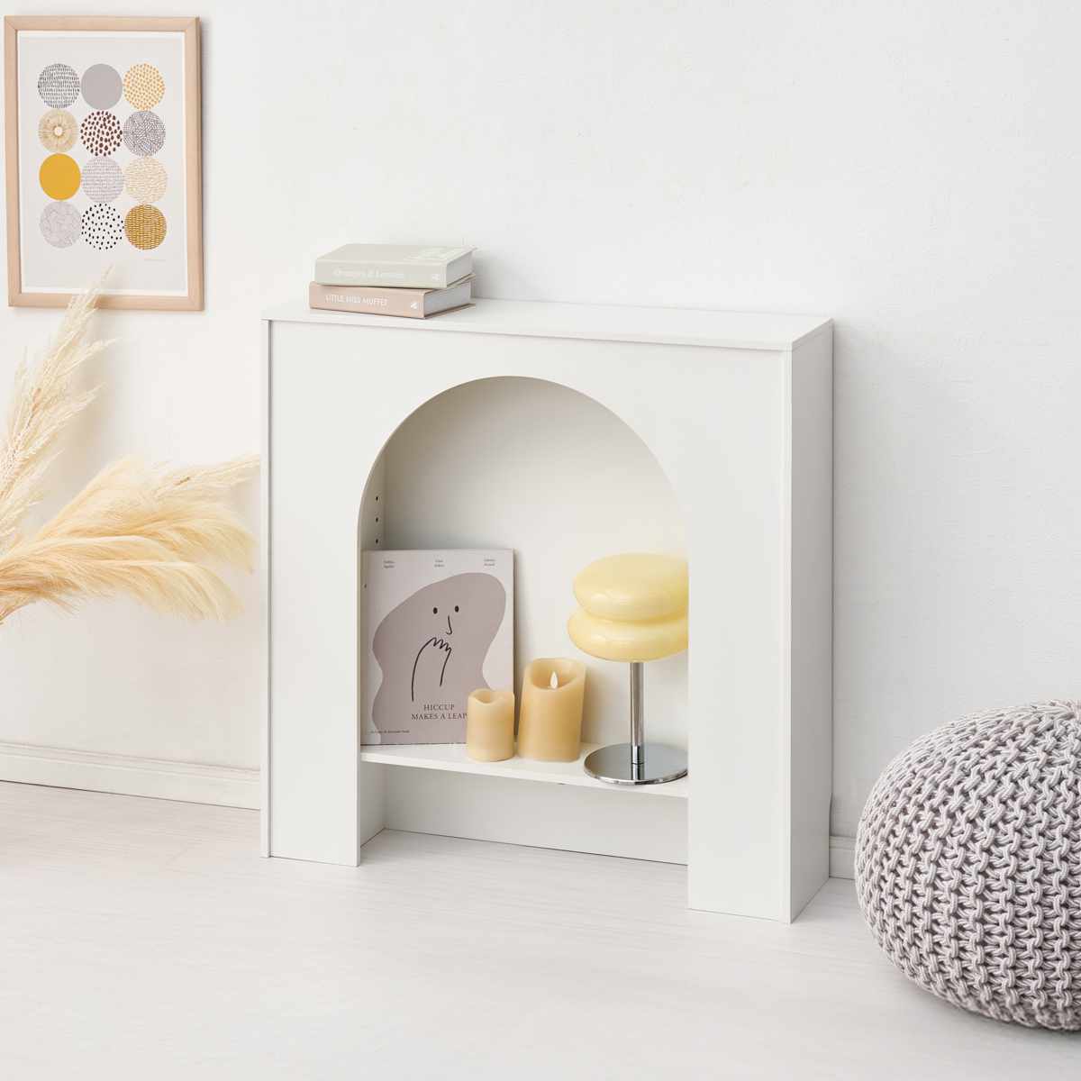 マントルピース 幅80cm 完成品 可動棚 （ オープンラック 棚 ラック