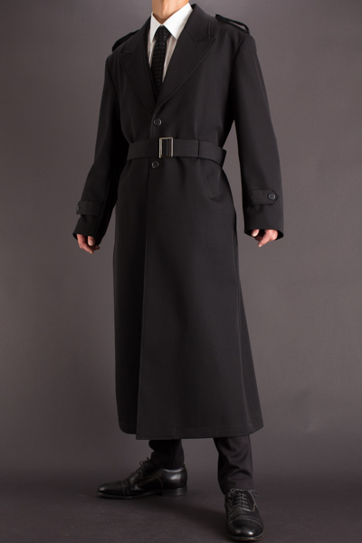 マトリックススタイルのロングコート｜トレンチコート シングル 着丈