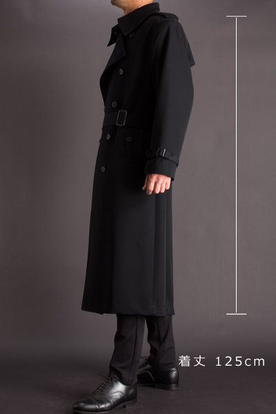 大きなサイズのトレンチコート | ダブルトレンチコートBIGサイズ 着丈