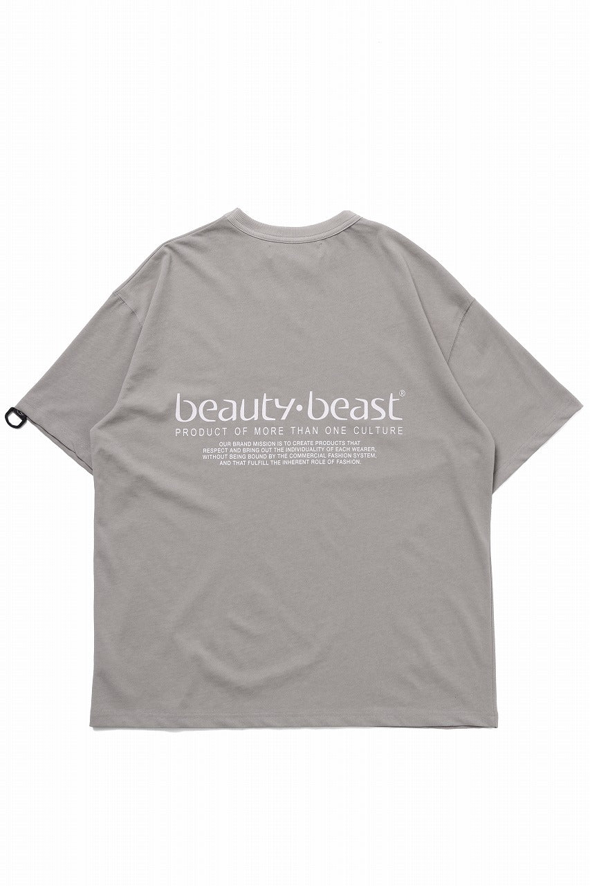beauty : beast ESSENTIAL GRAPHIC LINE TEE (TINK / LIGHT MOCHA)の