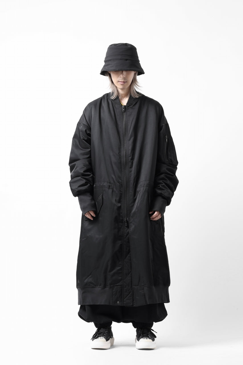 Y-3 Yohji Yamamoto LONG BOMBER PARKA COAT (BLACK)の商品ページ