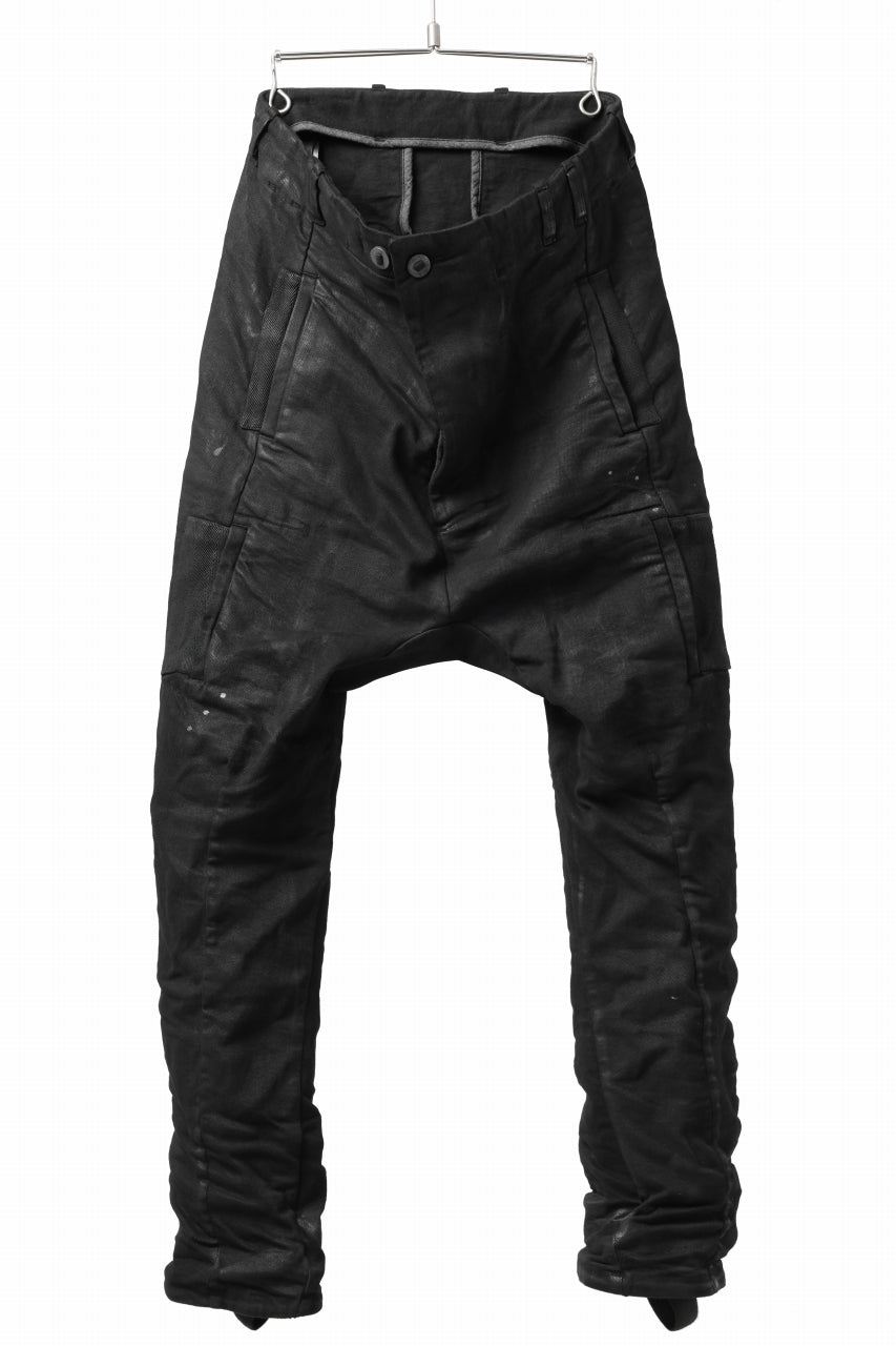 BORIS BIDJAN SABERI DROP CROTCH PANTS / VINYL COATED & NICKEL