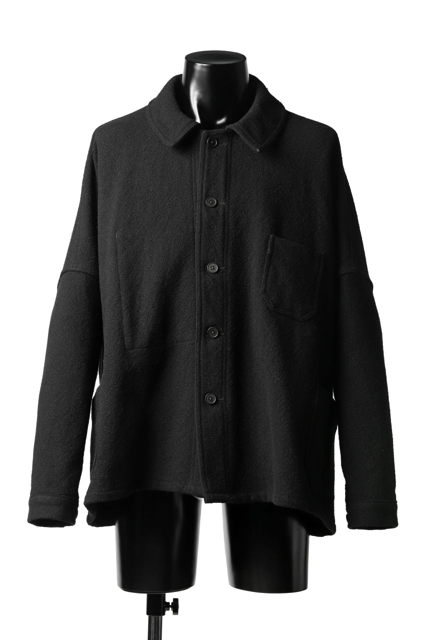KLASICA CHEVAL WORK JACKET / WOOLxSILK BOLD DUNGAREES (BLACK)の