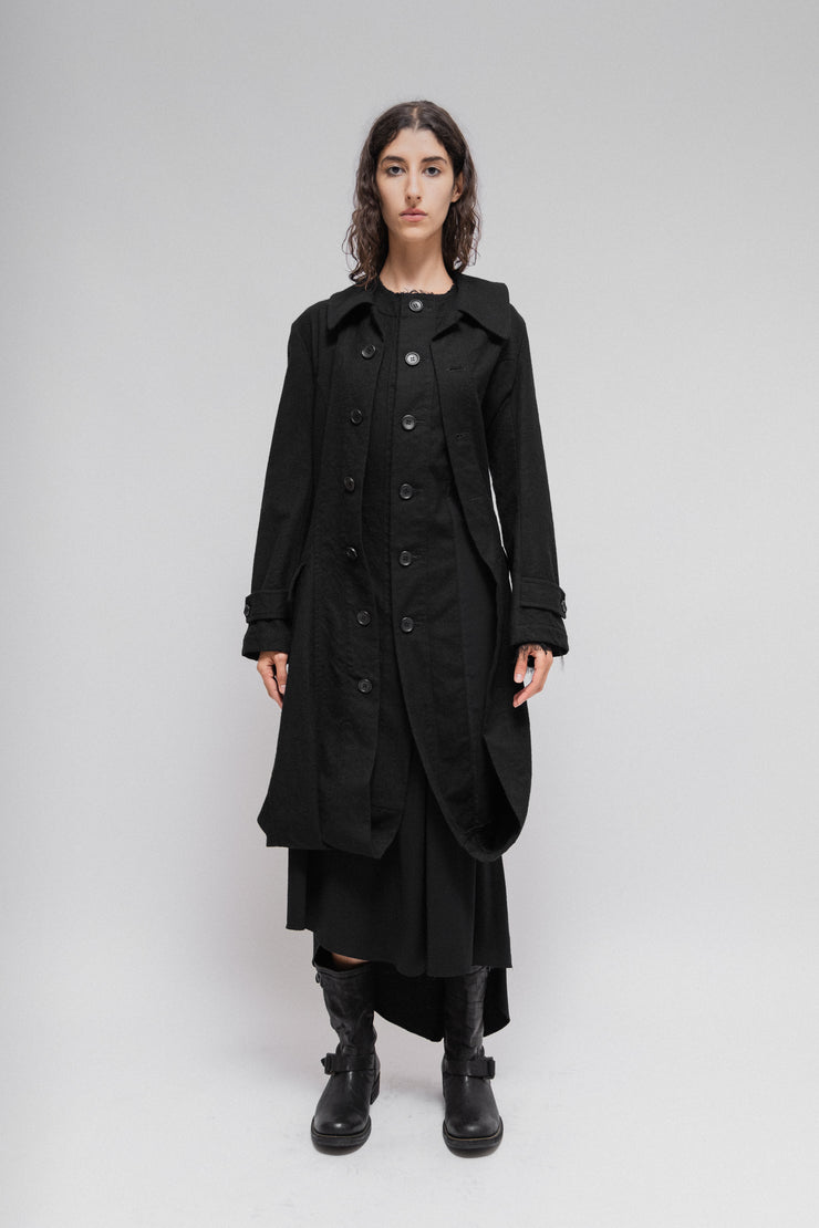 JUNYA WATANABE - SS07 Asymmetrical layered wool coat – L'OBSCUR