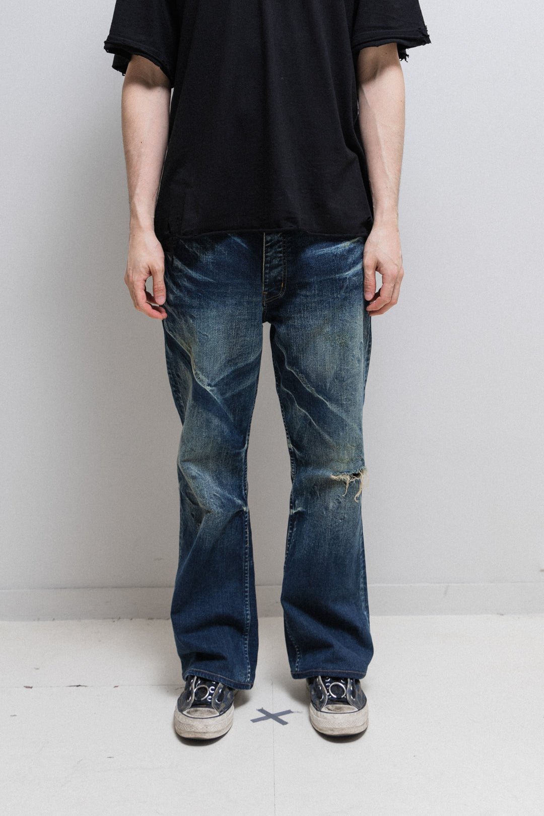 L.G.B - Lazy wolf wide flared jeans – L'OBSCUR