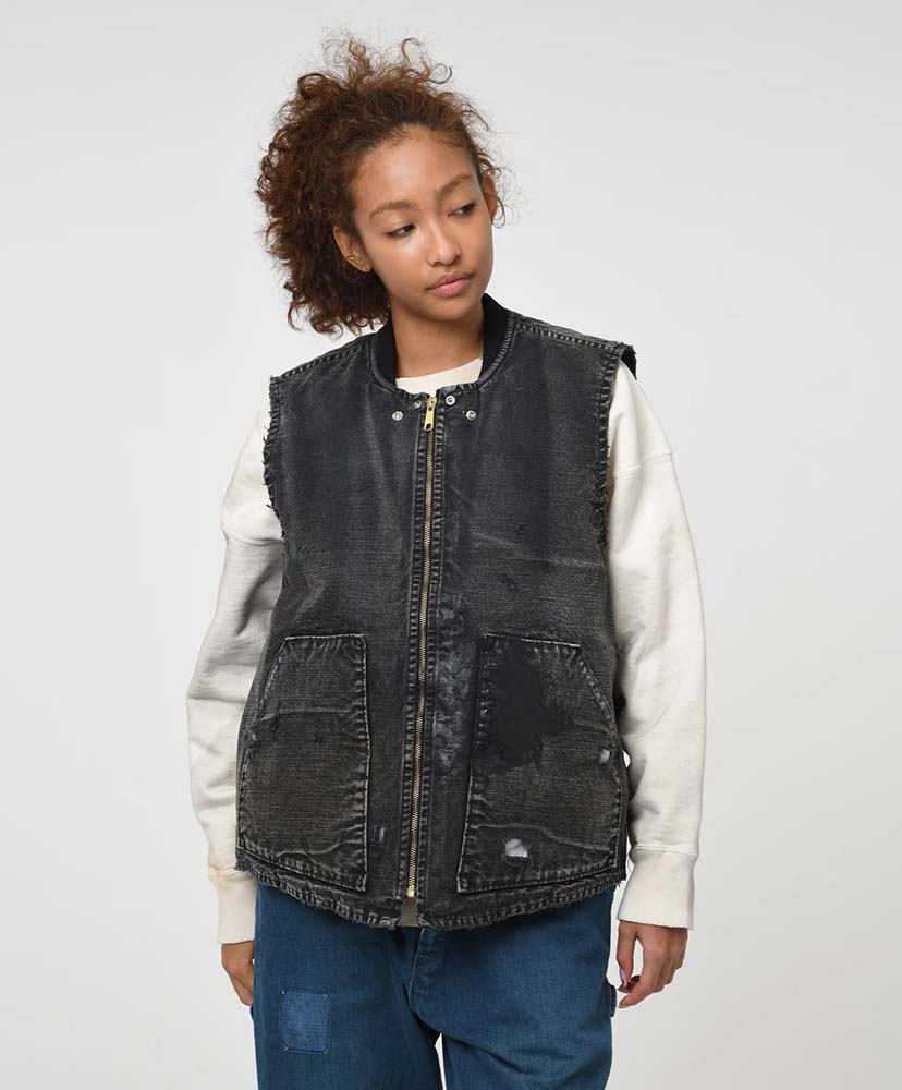 DUCK VEST AGED(M(MEN) Aged Black/エイジドブラック): BOW WOW