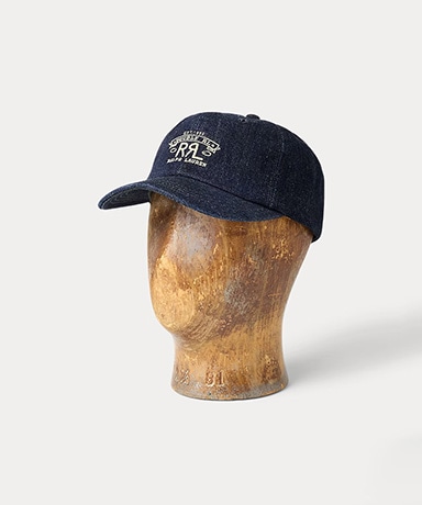 ランチ ロゴ デニム ボール キャップ(ONE リンス): RRL