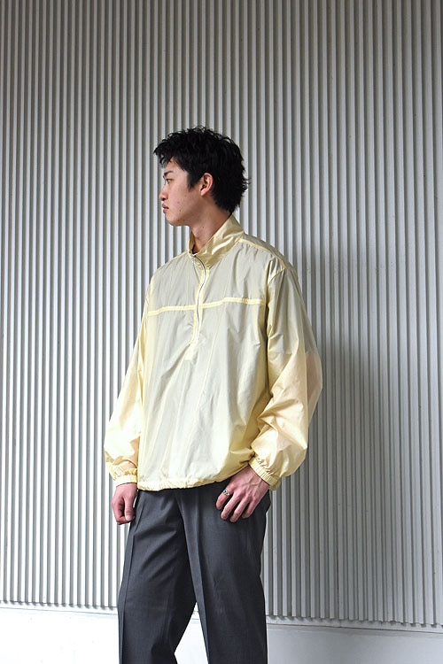 AURALEE[オーラリー] Light Nylon Half Zip P/O [Light Yellow]
