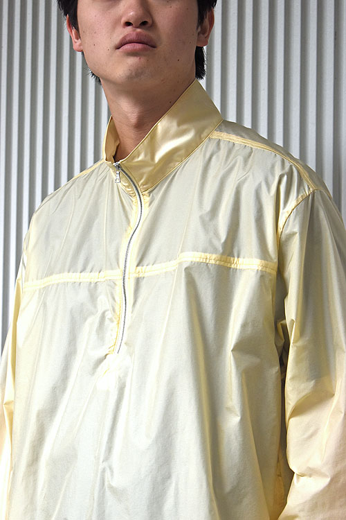 AURALEE[オーラリー] Light Nylon Half Zip P/O [Light Yellow]