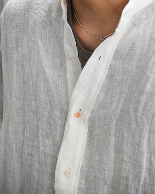 MAATEE&SONS PULL OVER SHIRTS [WHITE(ドS LINEN)]