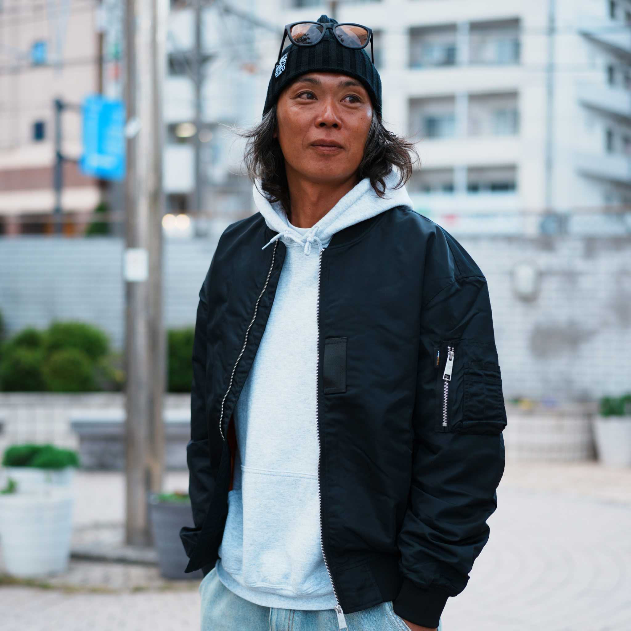 CORDURA MA-1 LIGHT ビッグシルエット （ブラック）