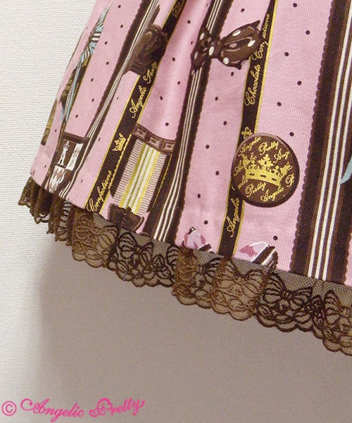 Chocolate Rosette Collared JSK Set by Angelic Pretty