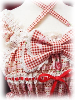 Gingham Rose Ribbon JSK by Baby, the Stars Shine Bright