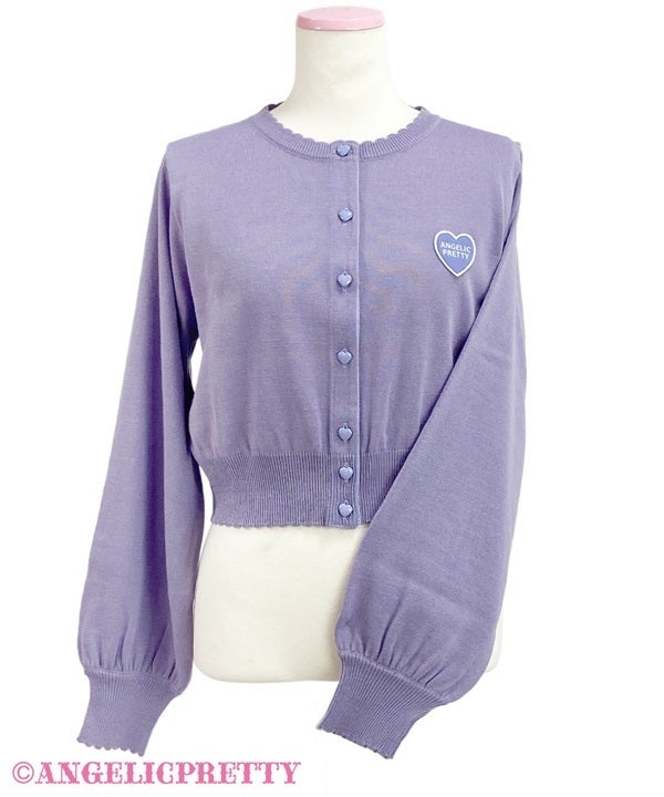 Heart patch knit cardigan by Angelic Pretty