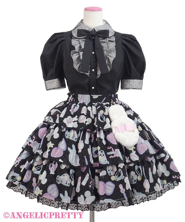 Fluffy Puff Bunny Skirt by Angelic Pretty
