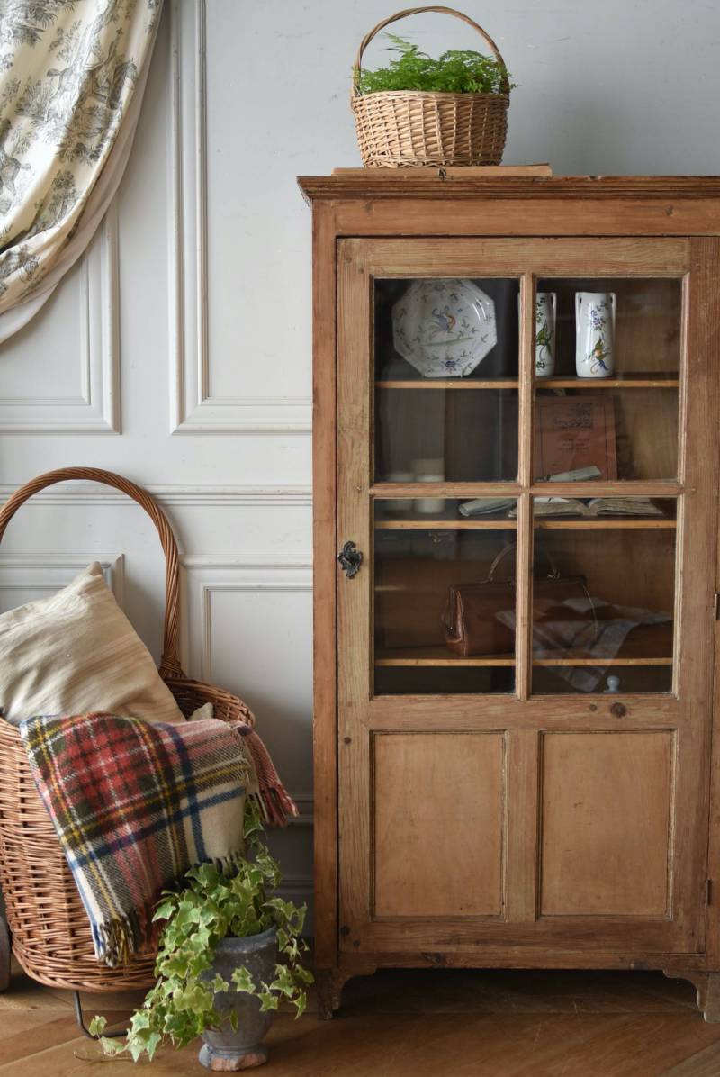 アンティークガラスキャビネット.46 フランス アンティーク 収納家具