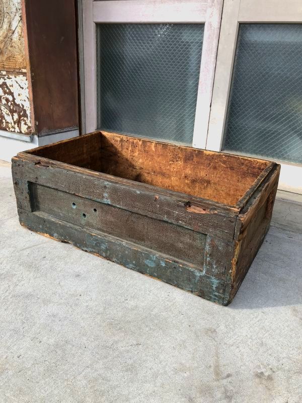 超大型 1930'S 40'S ウッドボックス 多重 ペイント シャビーシック 木