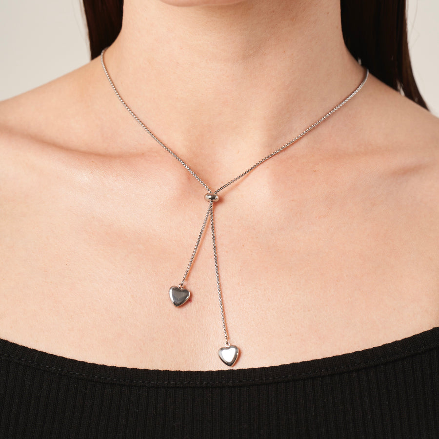 ダブルハートタイネックレス #n32 – LUCEN
