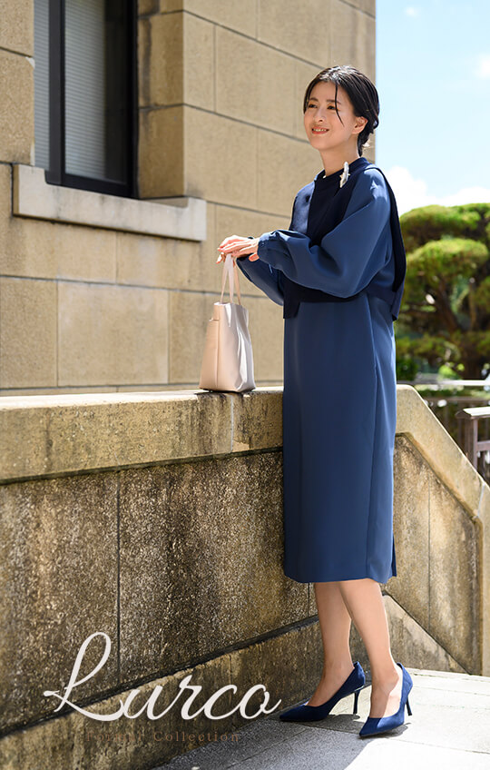 ジレ付きワンピース ママスーツ レディース 入園式 入学式 卒園式 卒業