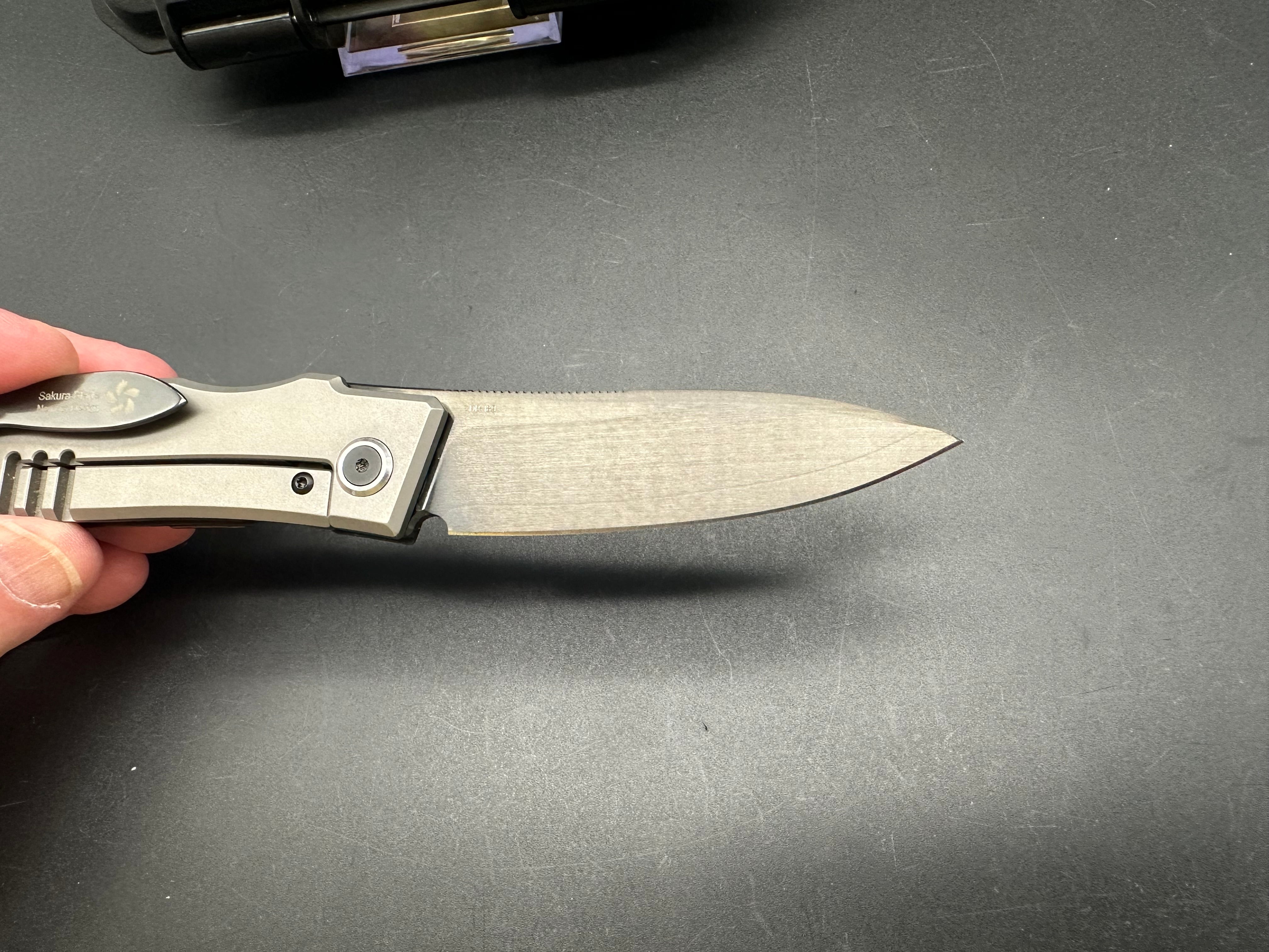 KATSU KS-T1, Zirconium + Titanium Alloy Handle With Timascus Overlay,