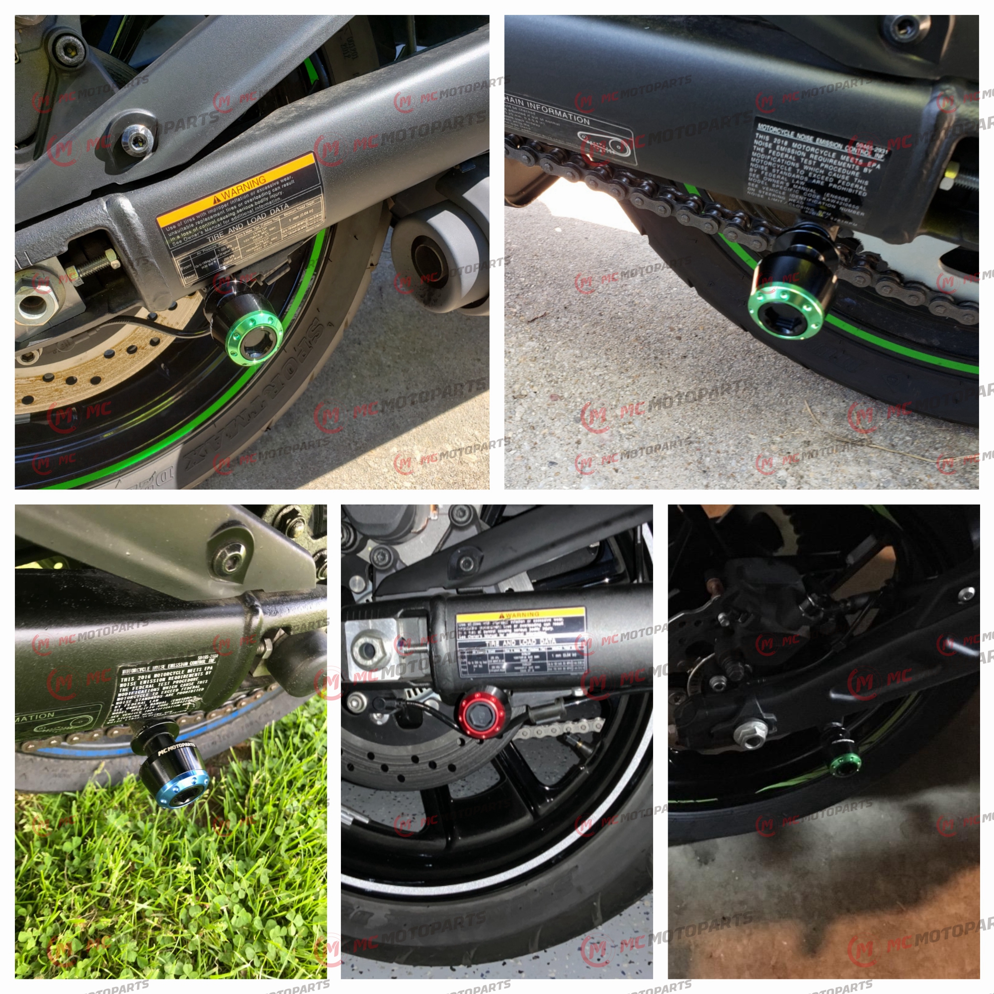 ATOM 8MM Swingarm Spools For Ninja ZX-25R 20 21 22 23 | eBay