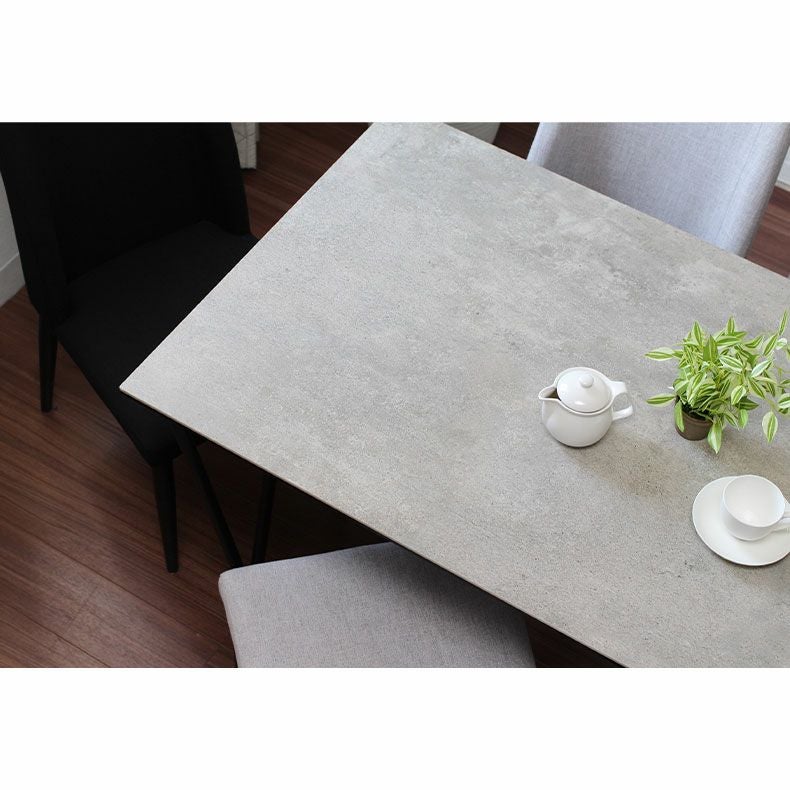 4人用 幅135cm セラミック ダイニングテーブル 石目調 ニュートン