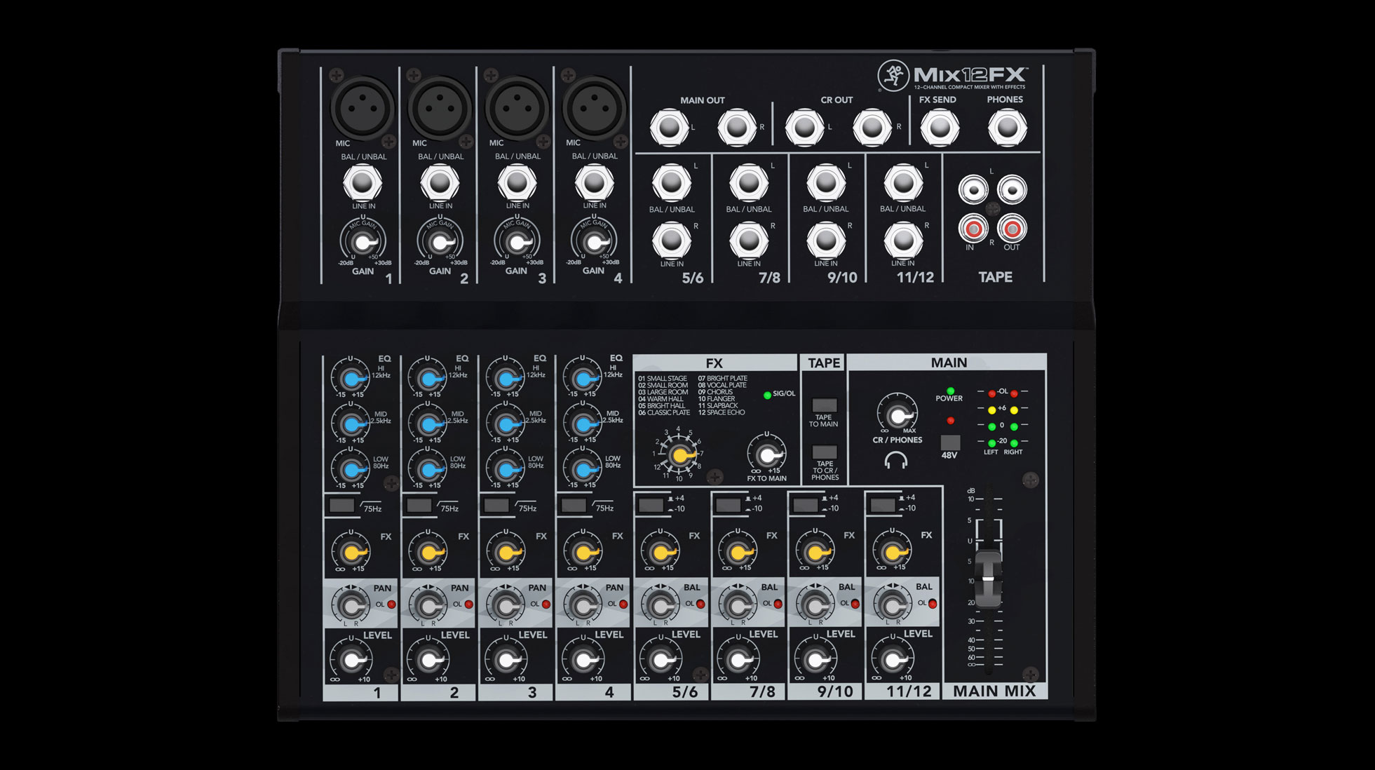 Mix12FX 12-Channel Compact Mixer with Effects | MACKIE