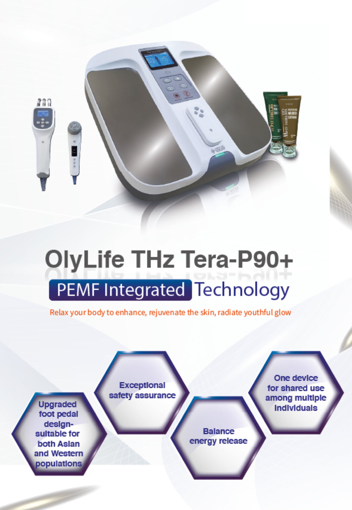 Olylife THz Tera-P90+ (Foot and Beauty Device) + 28 Face & Body