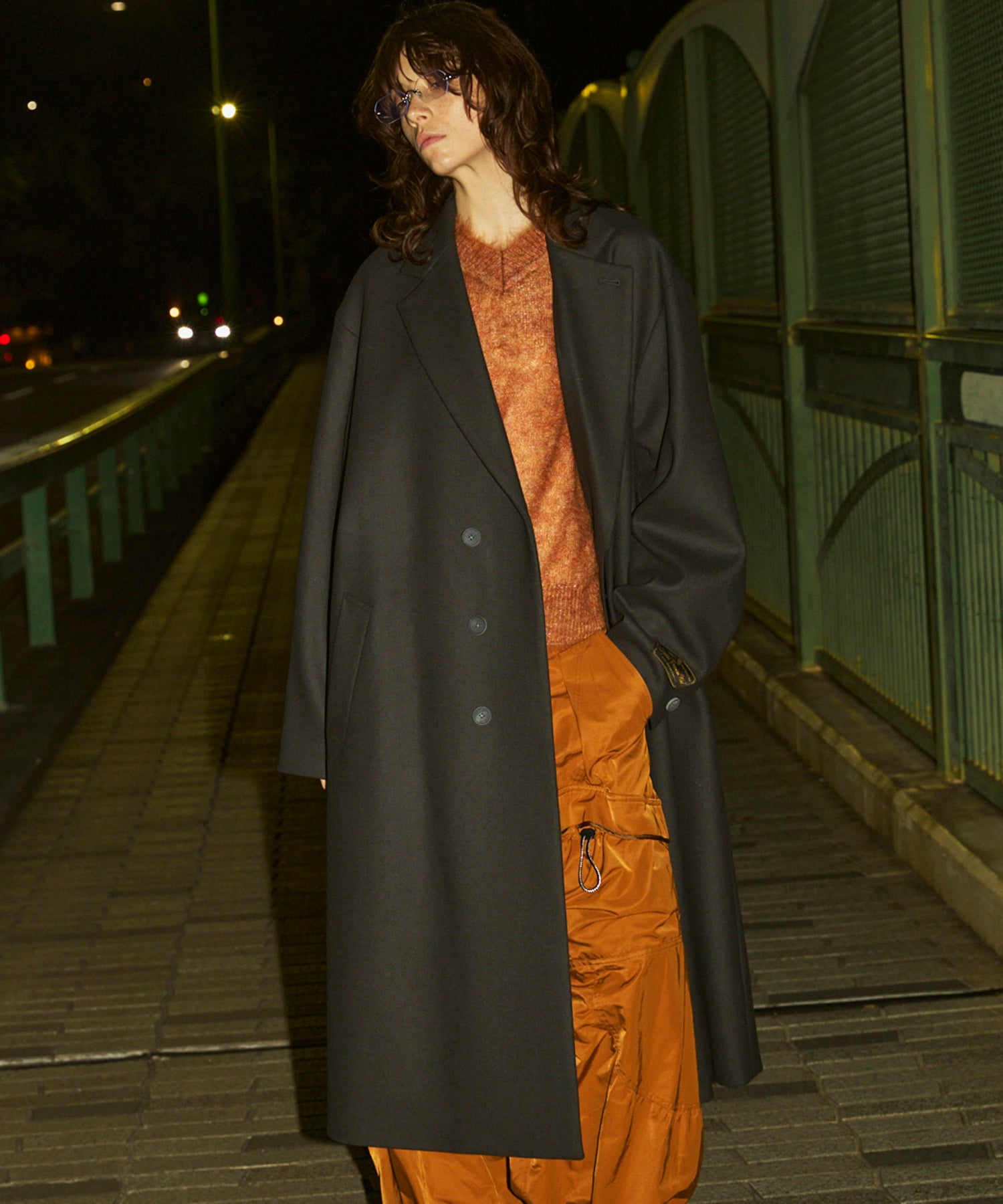 SUPER170S Prime-Over Melton Chesterfield Coat