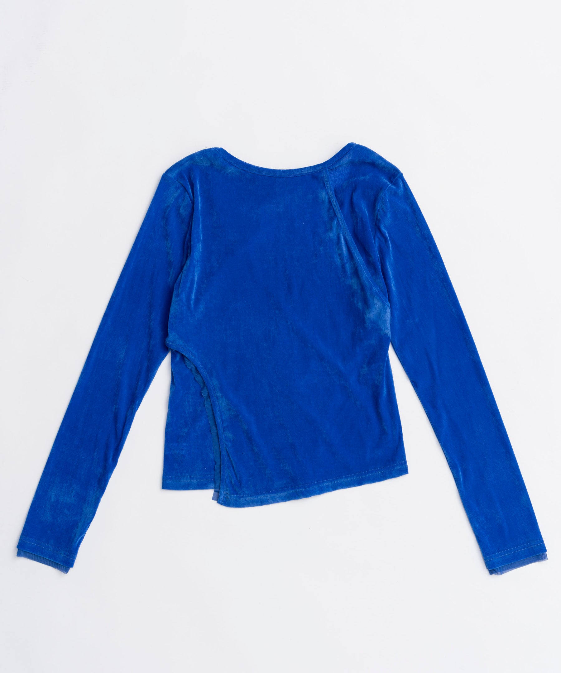 SALE】Sheer Velour Asymmetrical Tops