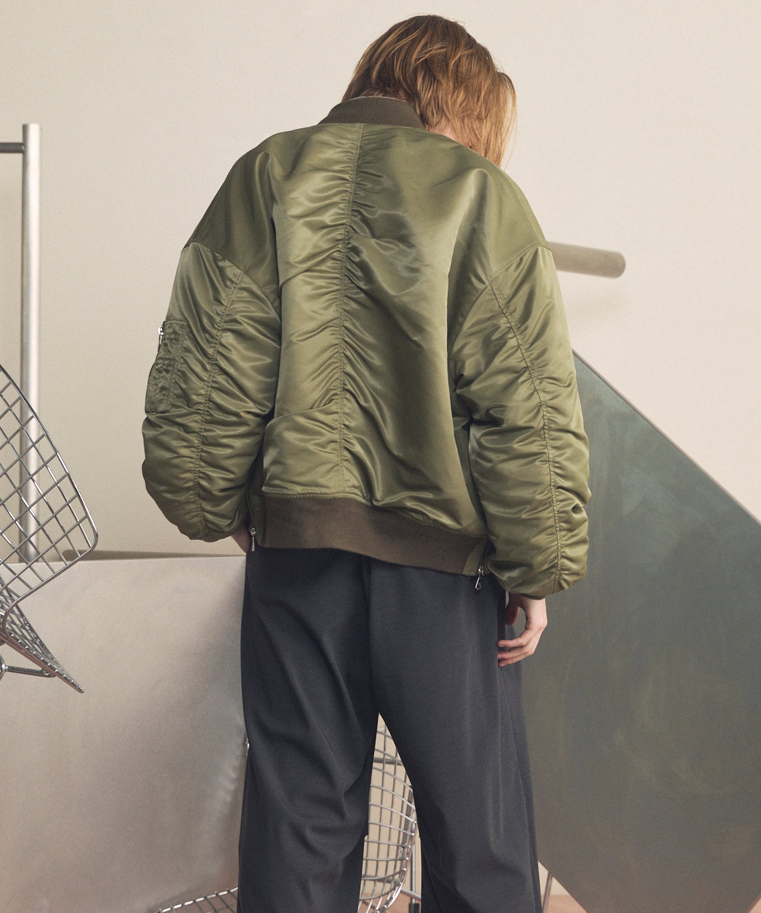 Prime-Over Nylon MA-1 Bomber Jacket