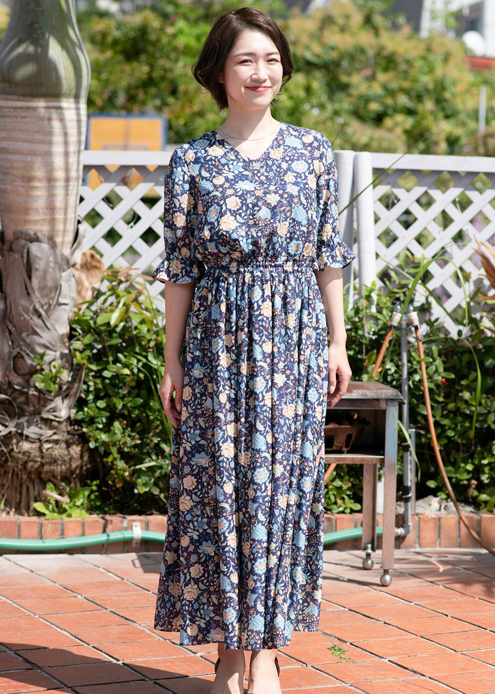 オキナワ・ガーデン（ワンピース） | かりゆしウェア（沖縄版アロハ