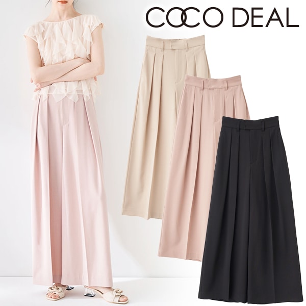 SALE30%OFF】COCODEAL ココディール タックワイドパンツ 75516506