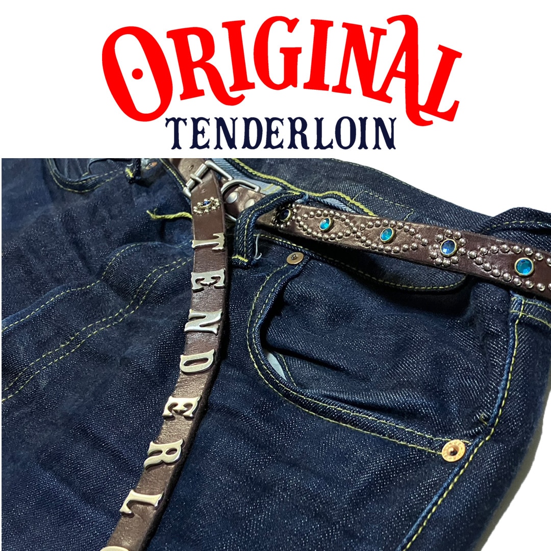TENDERLOIN Super Narrow STUDS BELT DARK BROWN | OTHER | TENDERLOIN