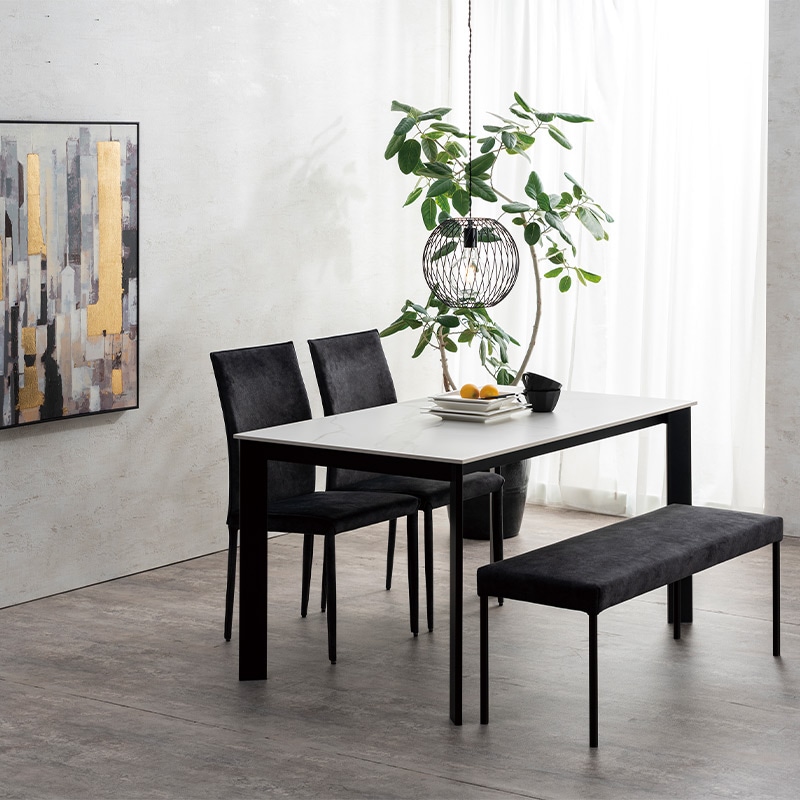 ダイニングチェア VEINプラス DC MELON/BK#6【大型商品配送】の通販