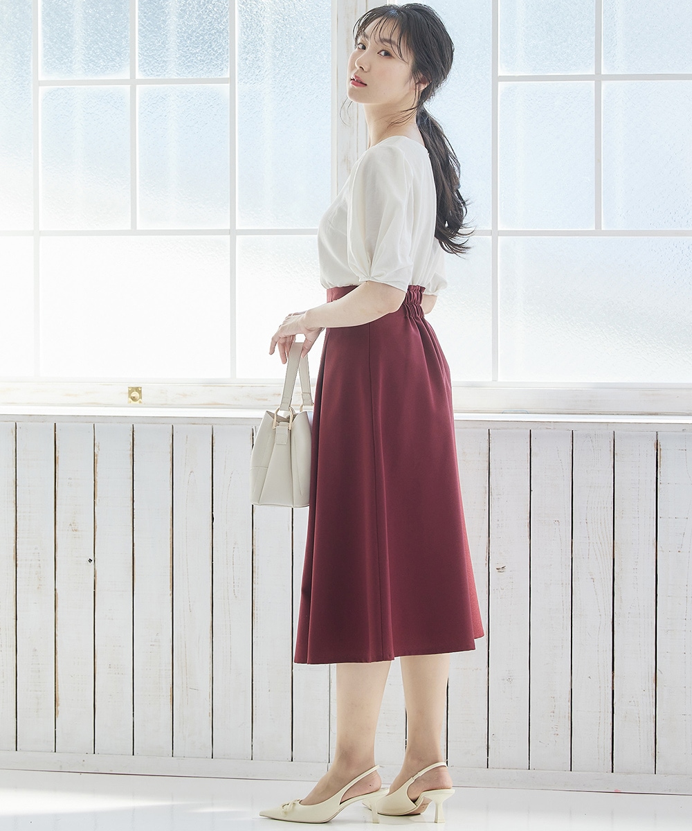 サイドベルトリネンライクフレアスカート - 12Twelve Agenda